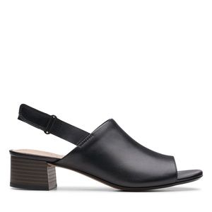 Clarks Women’s Elisa Kristie Black Leather Sandal